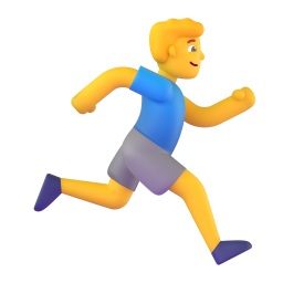 MAN RUNNING FACING RIGHT 3D Emoji - High Quality 3D Rendered Emoji MAN RUNNING FACING RIGHT 3D Emoji - High Quality 3D Rendered Emoji