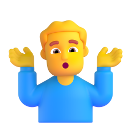 MAN SHRUGGING 3D Emoji - High Quality 3D Rendered Emoji MAN SHRUGGING 3D Emoji - High Quality 3D Rendered Emoji