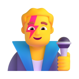 MAN SINGER 3D Emoji - High Quality 3D Rendered Emoji MAN SINGER 3D Emoji - High Quality 3D Rendered Emoji