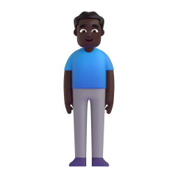 Man Standing: dark skin tone