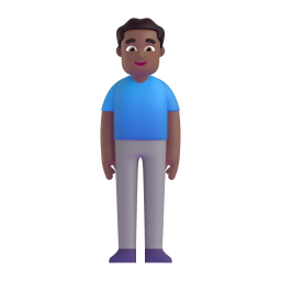 Man Standing: medium-dark skin tone