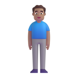 Man Standing: medium skin tone