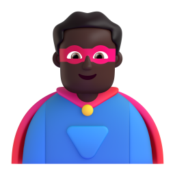 Man Superhero: dark skin tone