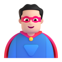 Man Superhero: light skin tone