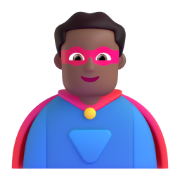 Man Superhero: medium-dark skin tone