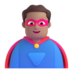 Man Superhero: medium skin tone