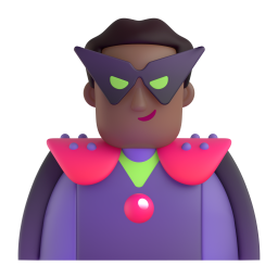 Man Supervillain: medium-dark skin tone