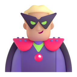 Man Supervillain: medium-light skin tone