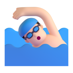 男生游泳: 较浅肤色