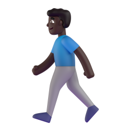 Man Walking: dark skin tone