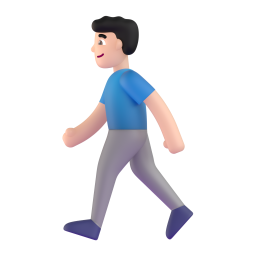 Man Walking: light skin tone