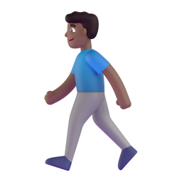 Man Walking: medium-dark skin tone