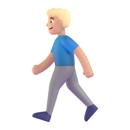 Man Walking: medium-light skin tone