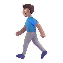 Man Walking: medium skin tone