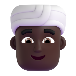 Man Wearing Turban: dark skin tone