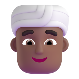 Man Wearing Turban: medium-dark skin tone