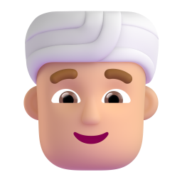 Man Wearing Turban: medium-light skin tone