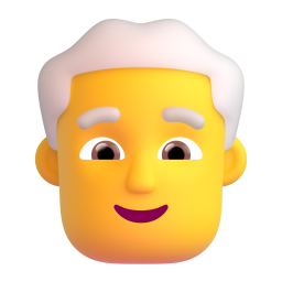 MAN: WHITE HAIR 3D Emoji - High Quality 3D Rendered Emoji MAN: WHITE HAIR 3D Emoji - High Quality 3D Rendered Emoji