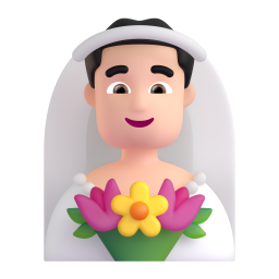 Man With Veil: light skin tone