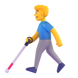 MAN WITH WHITE CANE 3D Emoji - High Quality 3D Rendered Emoji MAN WITH WHITE CANE 3D Emoji - High Quality 3D Rendered Emoji