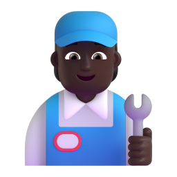 Mechanic: dark skin tone