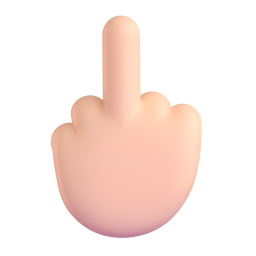 Reversed Hand With Middle Finger Extended: light skin tone