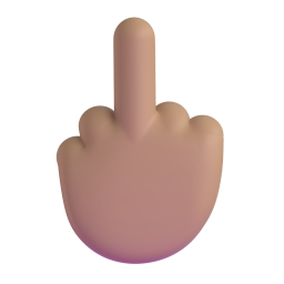 Reversed Hand With Middle Finger Extended: medium skin tone