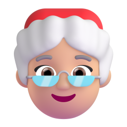 Mother Christmas: medium-light skin tone