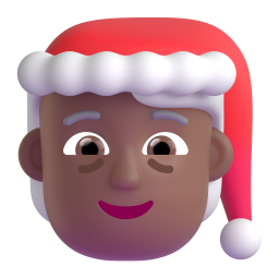 Mx Claus: medium-dark skin tone