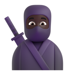 Ninja: dark skin tone