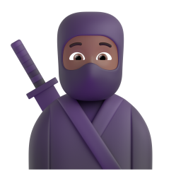 Ninja: medium-dark skin tone