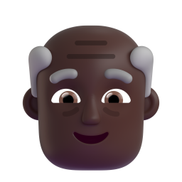 Older Man: dark skin tone