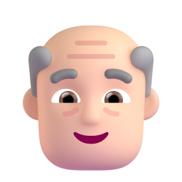 Older Man: light skin tone