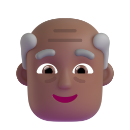 Older Man: medium-dark skin tone