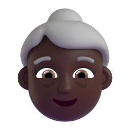 Older Woman: dark skin tone