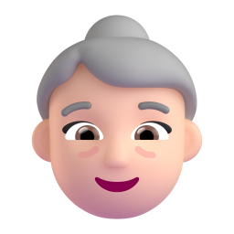 Older Woman: light skin tone