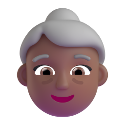Older Woman: medium-dark skin tone