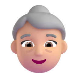 Older Woman: medium-light skin tone