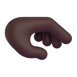 Palm Down Hand: dark skin tone