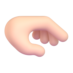 Palm Down Hand: light skin tone
