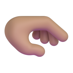 Palm Down Hand: medium skin tone