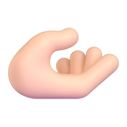 Palm Up Hand: light skin tone