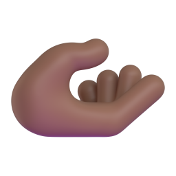Palm Up Hand: medium-dark skin tone