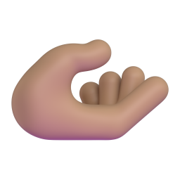 Palm Up Hand: medium skin tone