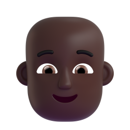 Person: Bald: dark skin tone