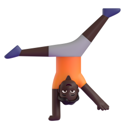 Person Doing Cartwheel: dark skin tone