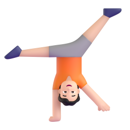 Person Doing Cartwheel: light skin tone