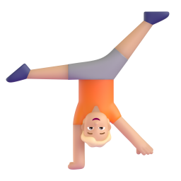 Person Doing Cartwheel: medium-light skin tone