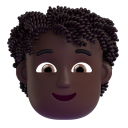 Person: Curly Hair: dark skin tone