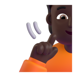 Deaf Person: dark skin tone